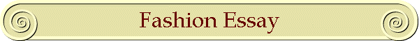 Fashion Essay